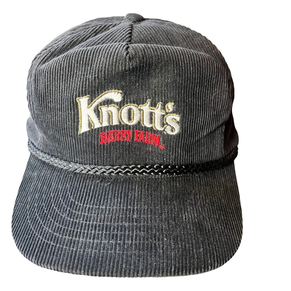 VTG Knott's Berry Farm Corduroy Rope Snapback Cap Streetwear embroidered USA New